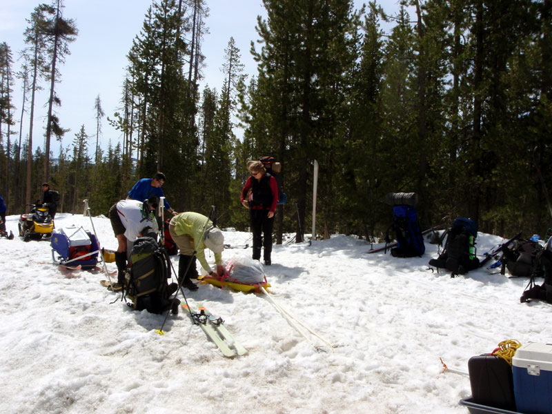 Loading the sleds