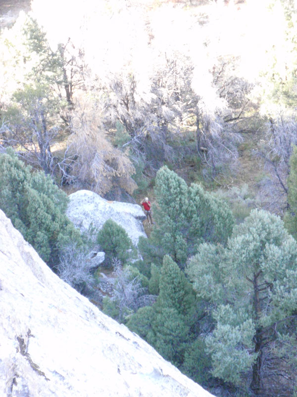 John waits for us to rappel