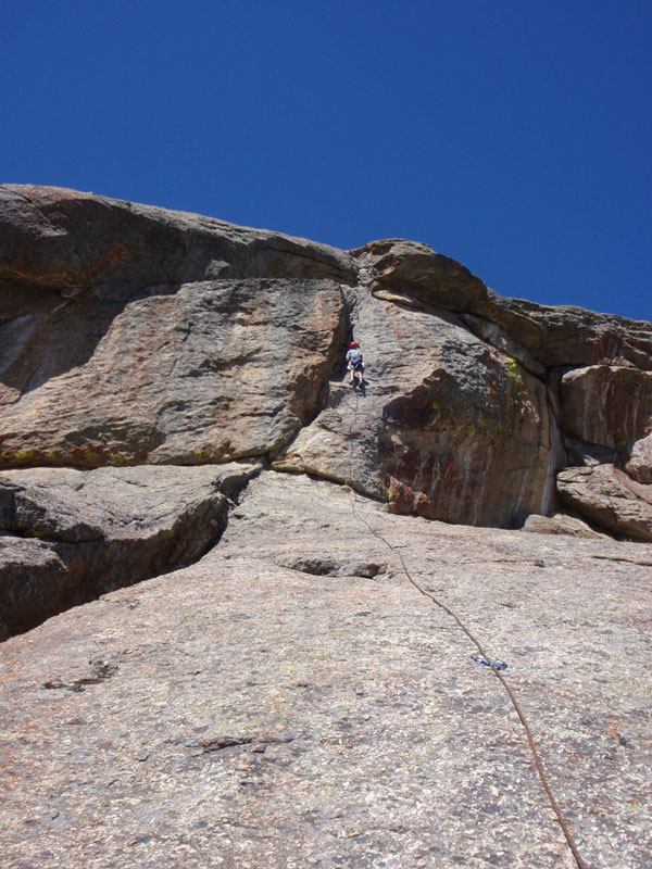 Doug leads the 5.8 crux