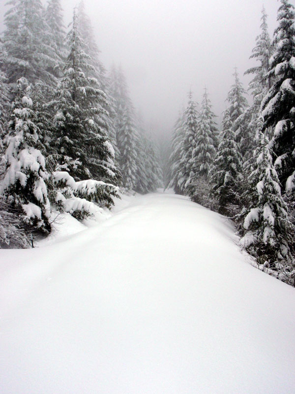 Long, steep road