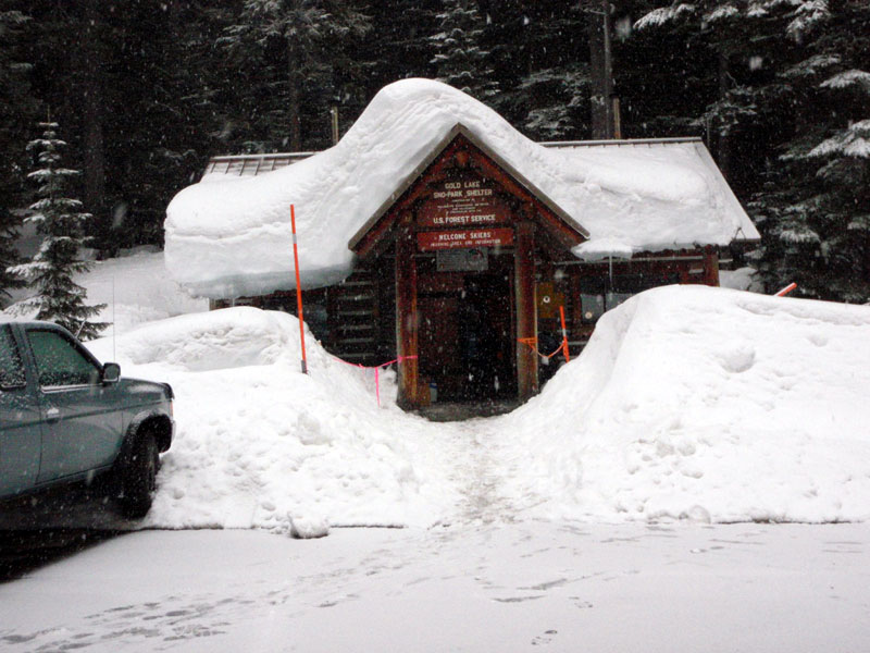 A skiff of snow Saturday afternoon