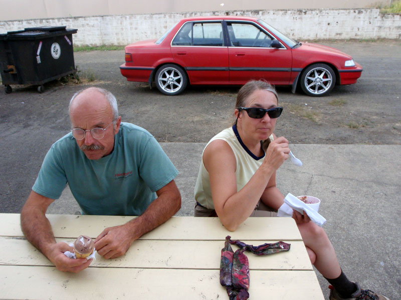 Ice cream break at Peggys