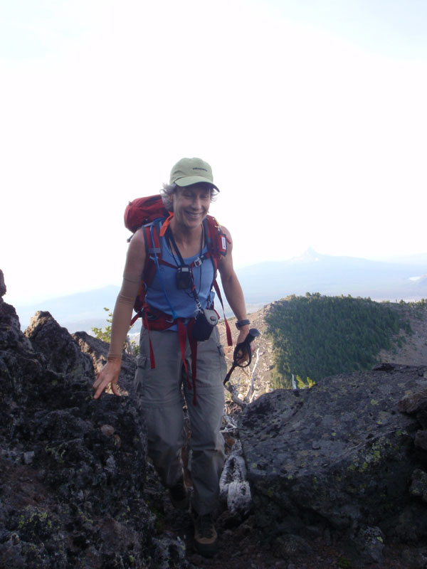 Hiking up the ridge