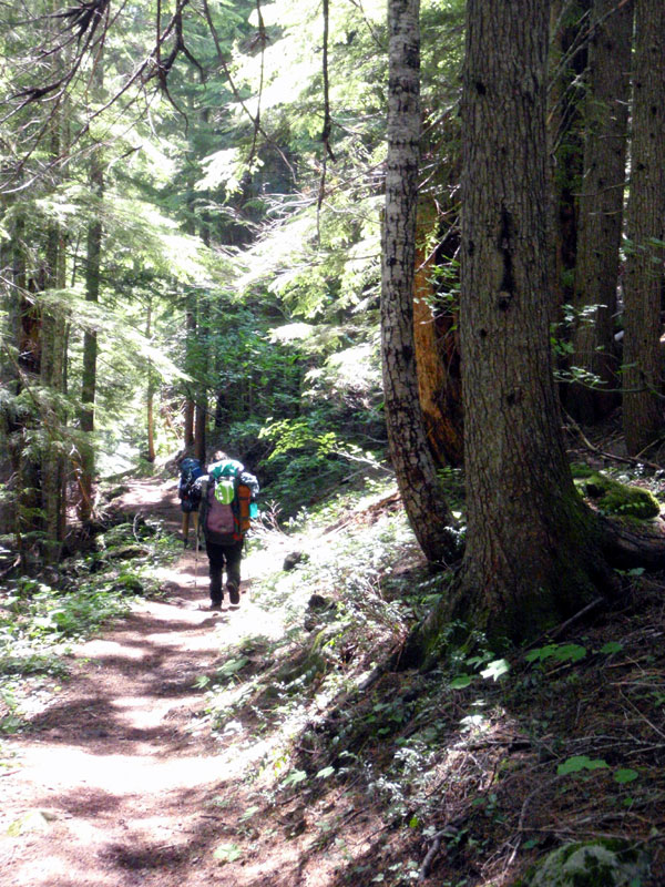 Hiking out: almost back to the trailhead