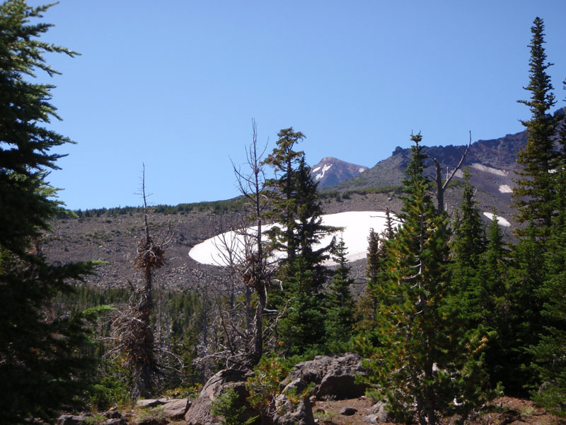 Snow patch below the SE spur