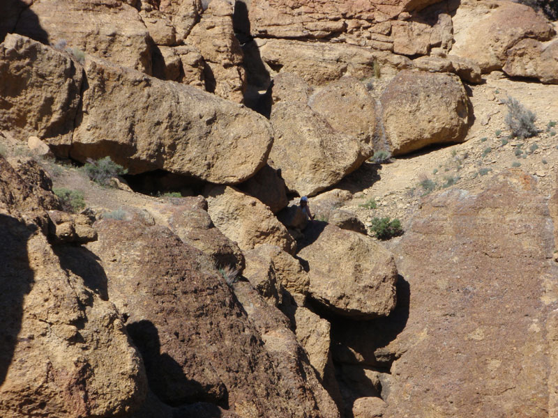 Juli watches the action from Fourth Horseman area