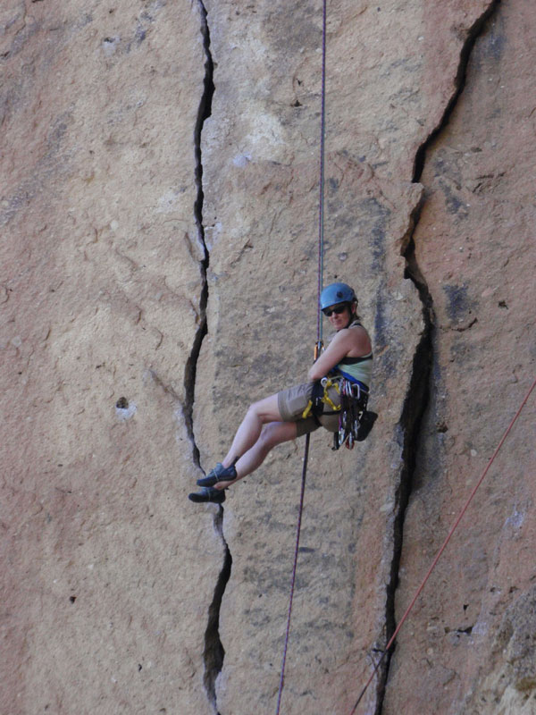 Sue rappelling