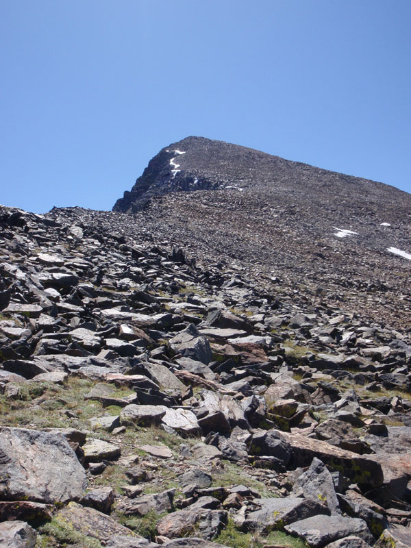 North ridge of Dana. I took the less-used trail from the saddle