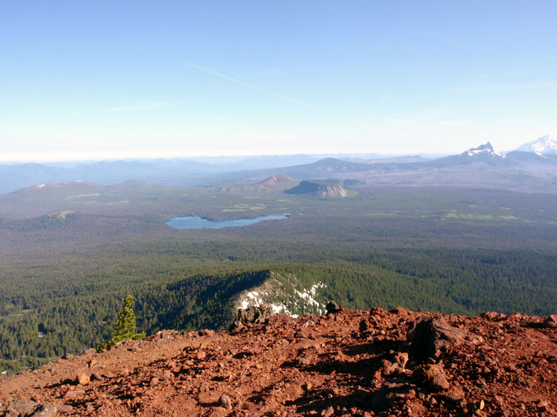 From top of the red hill: Sand Mountain to Mt. Jeff