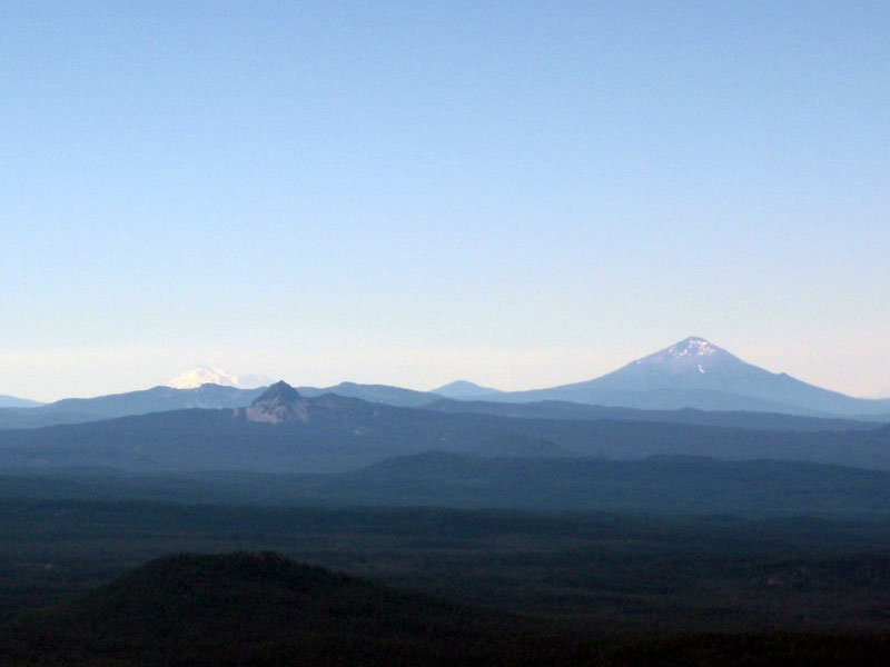 To the south: Shasta, Union Peak, McLoughlin