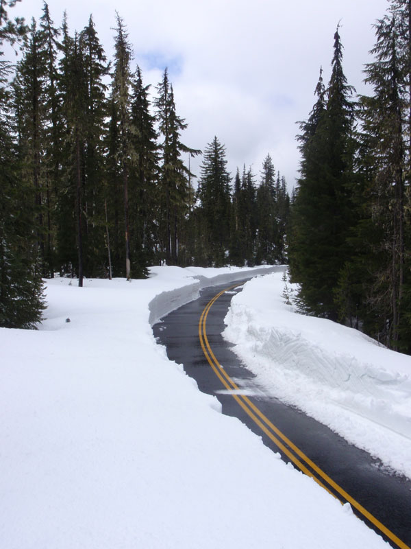 ODOT is plowing one lane swath