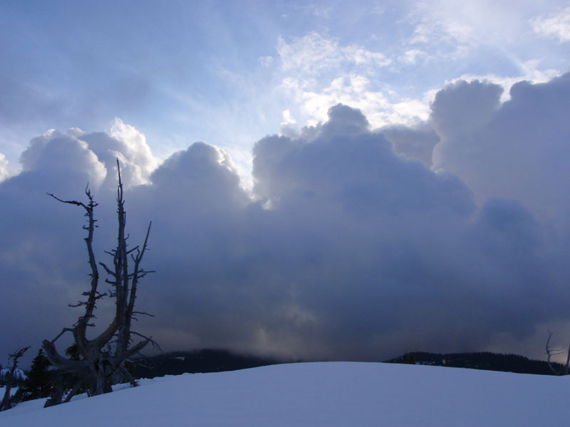 Clouds in the west