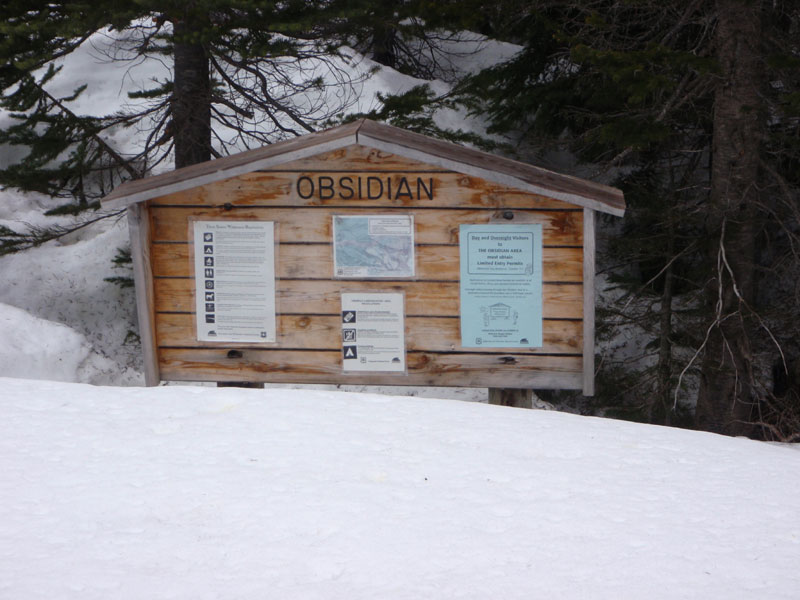 Back at the Obsidian Trailhead