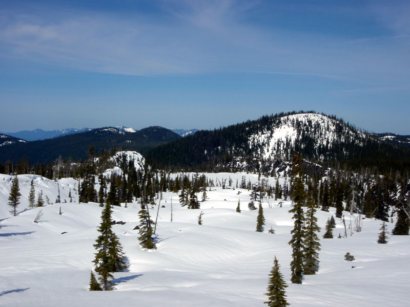 Looking back down the flow to Sims Butte