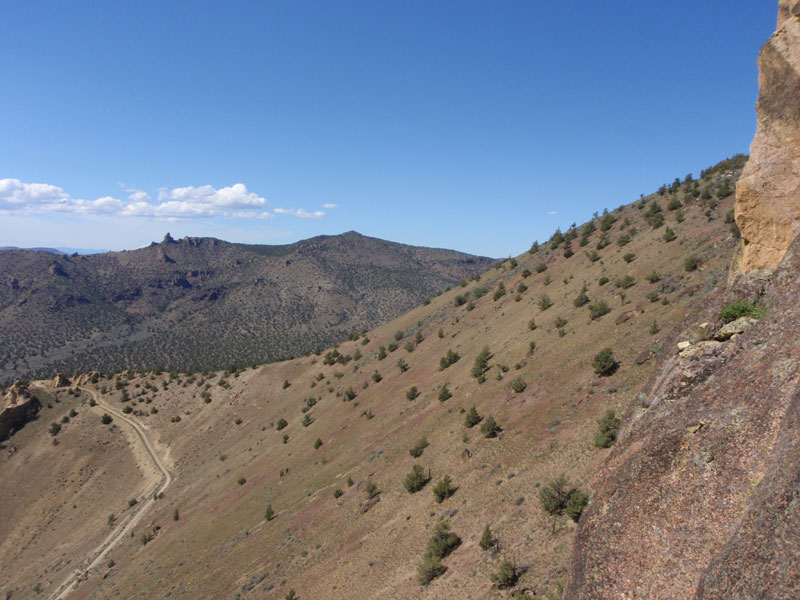 Burma Road and Indian Ridge from top of fifth pitch