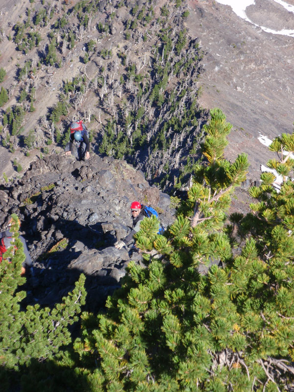 Climbing the NW ridge