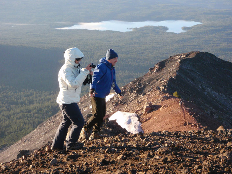 Bistra and Roy, making tracks on the summit