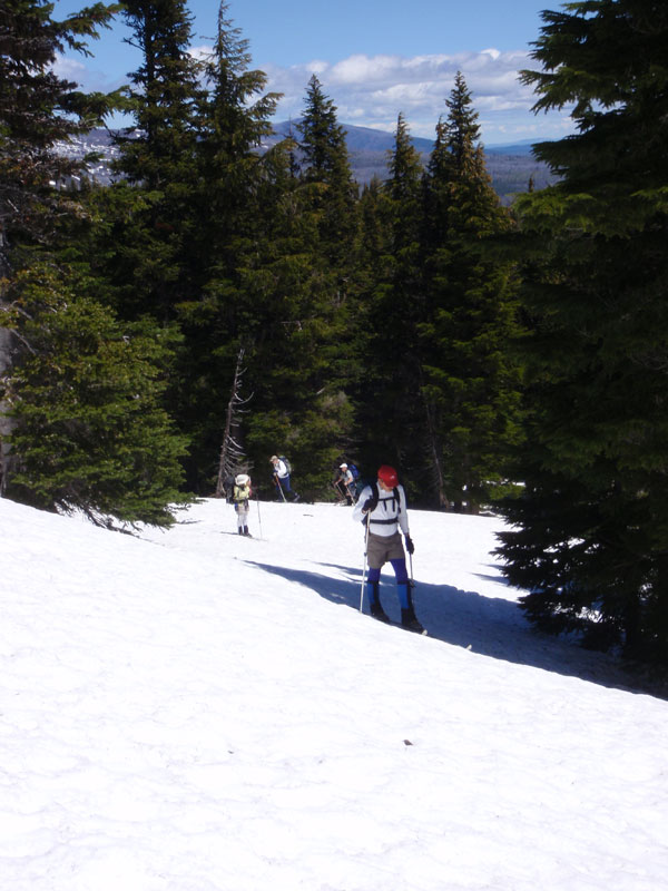 Climbing up the slopes