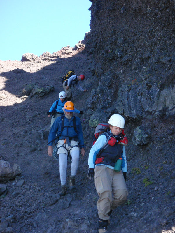Group descends the south ridge