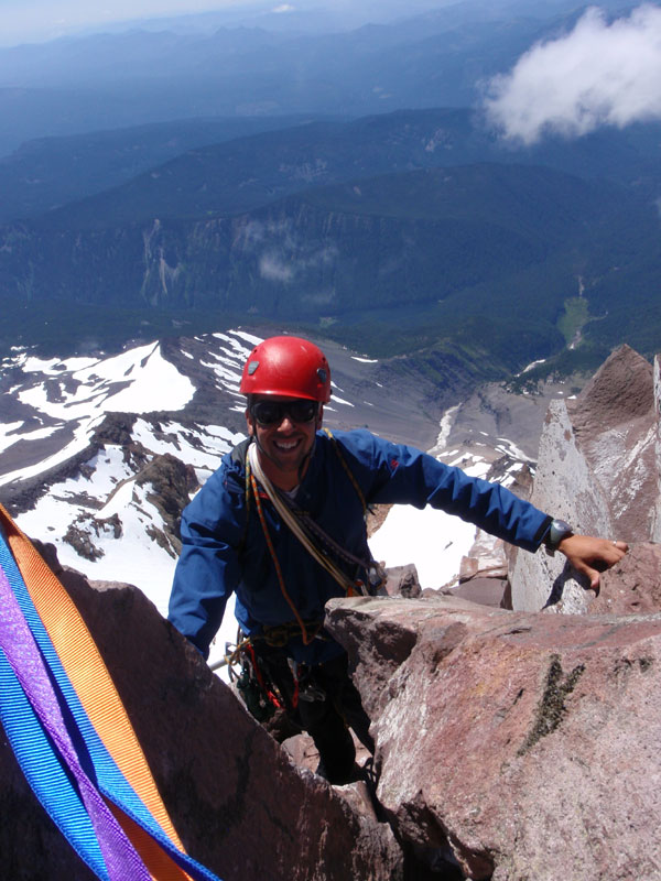 Peter arriving at the summit