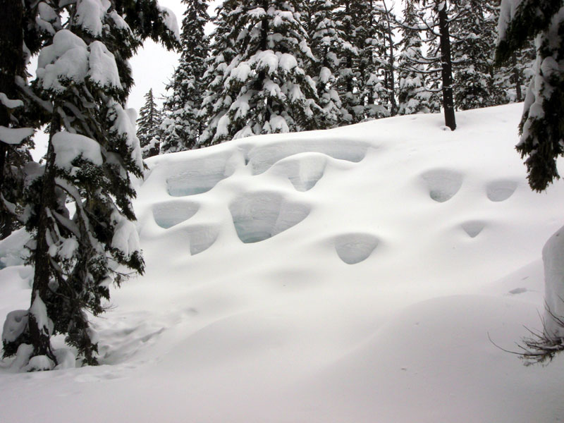 Snow-covered rocks