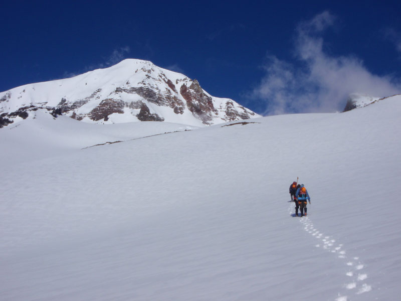 Middle shows up. Almost on the glacier