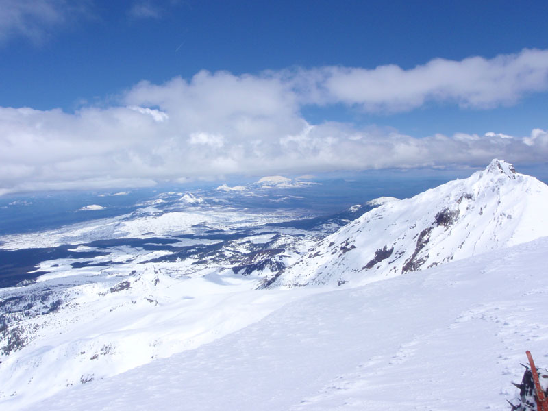 The lineup: Mt. Washington, Three Fingered Jack, Mt. Jefferson, Mt. Hood