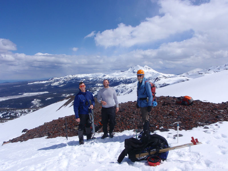 Sean, Dan and Dave, back at the terminal morain