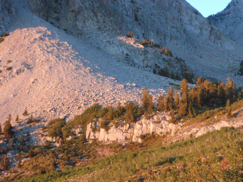 Cliff below Horton Lake