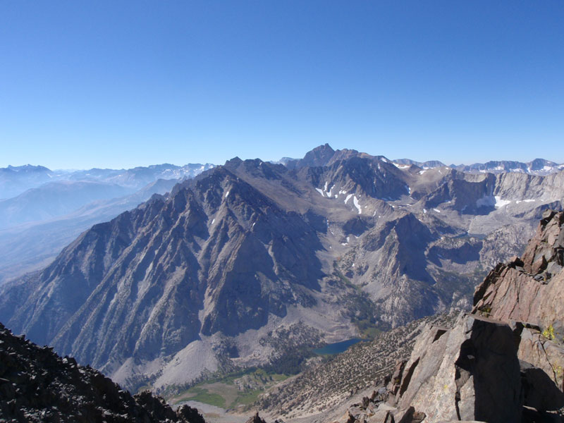 Basin Mountain and Horton Lake from near Mt. Tom summit