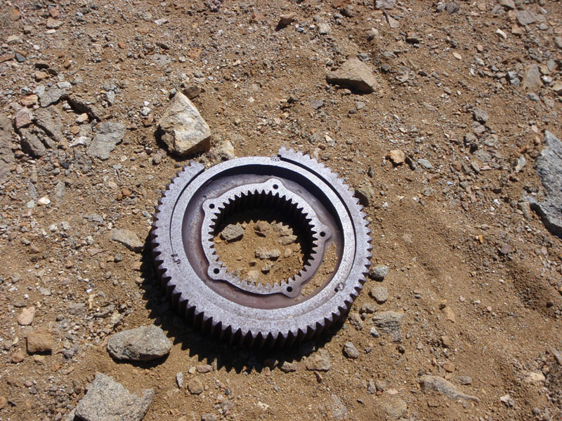 Broken gear at mine site