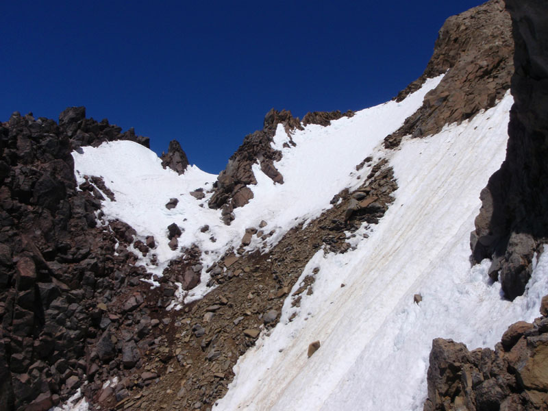 Notch where NW Ridge route comes in at