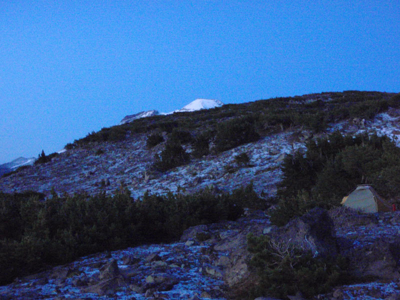 South Sister just shows above south edge of plain