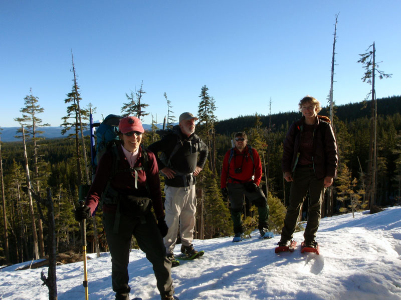 Hiking up through the big blow-down