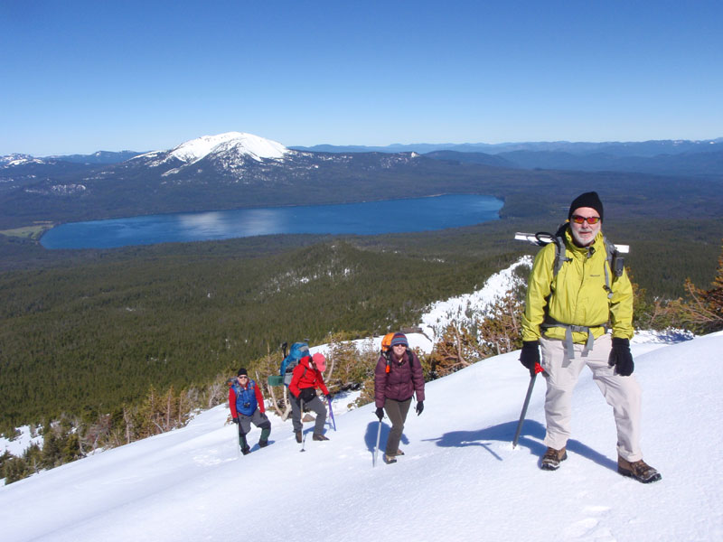 Hiking up the ridge