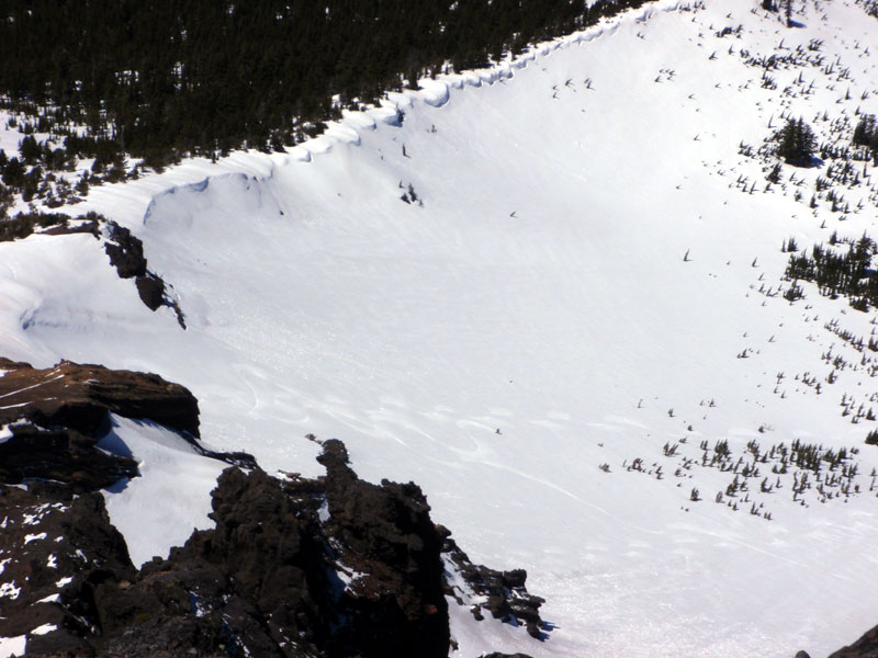 Skier in the NW bowl