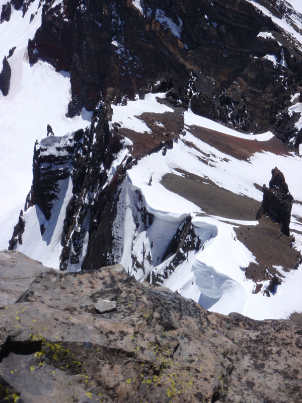 Cornices on the south ridge