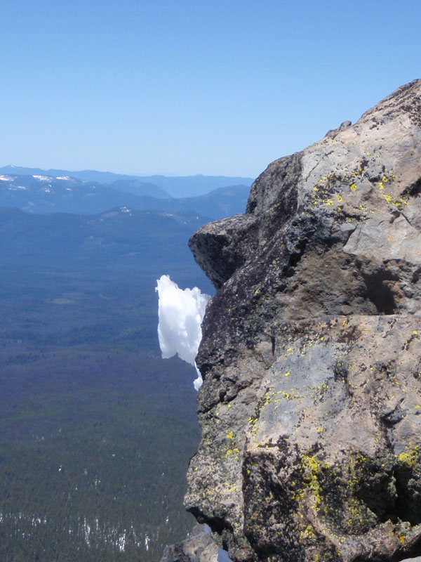 Rime ice off the summit