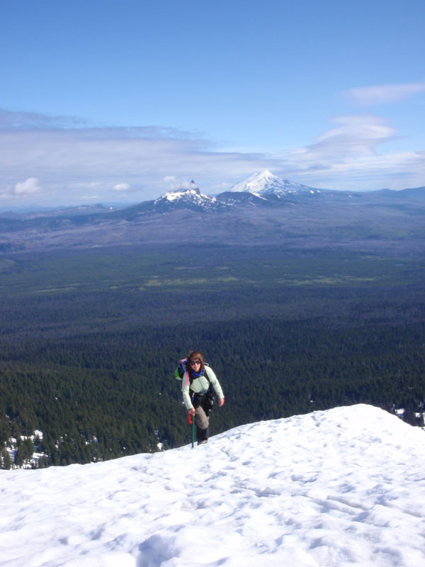 Juli on the north ridge