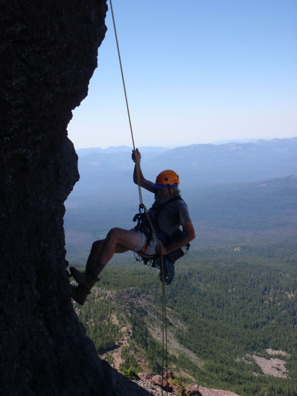 Dave on rappel