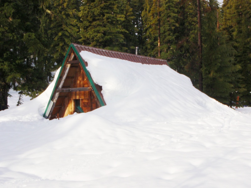 Lots of snow on the new roof