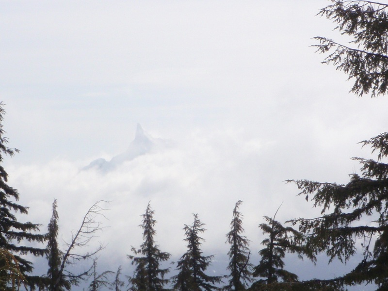 Thielsen shows through the clouds