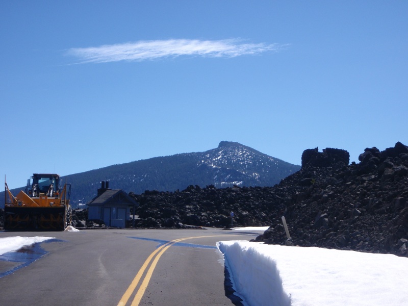 Rode up the road to Dee Wright&#8212;the snow-blower has completed its task!