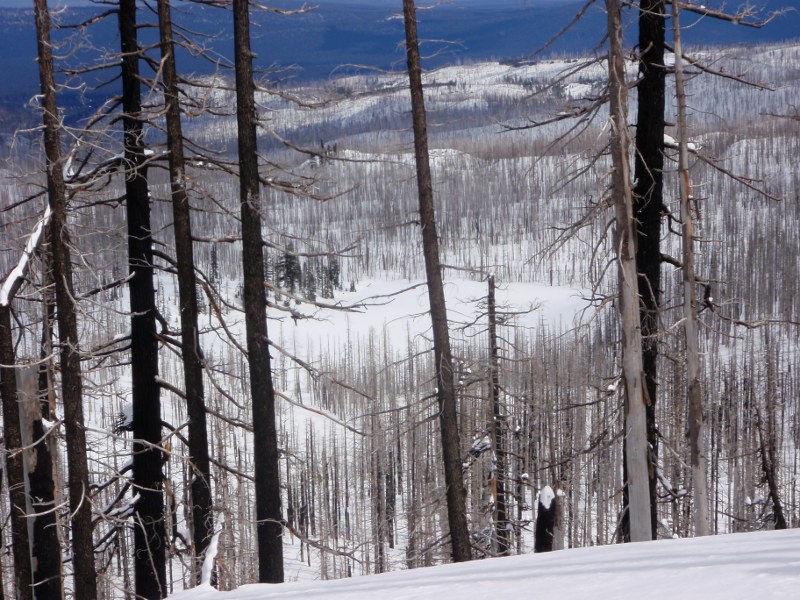 Booth Lake from half way up the ridge