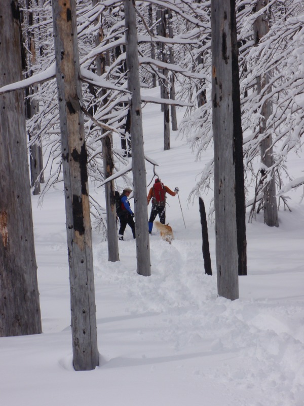 Heading up the butte to Craig Lake