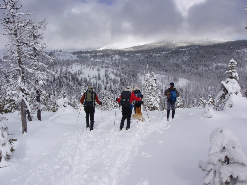 At the north edge of the butte