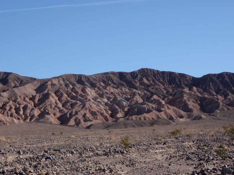 Colored hills on the east side of the valley