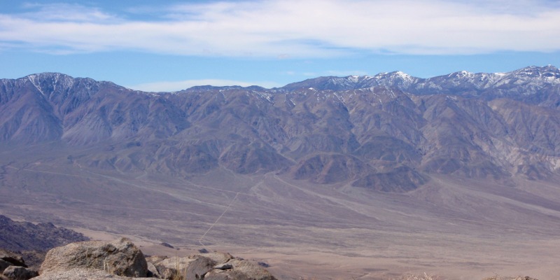 Road across south end of Saline Valley