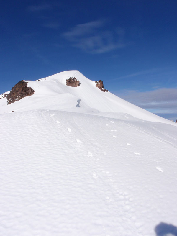 Cornice on the south ridge