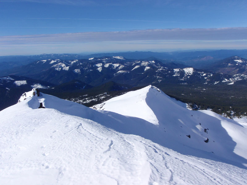 West ridge (you come up this way when climbing from Corrigan Lake)